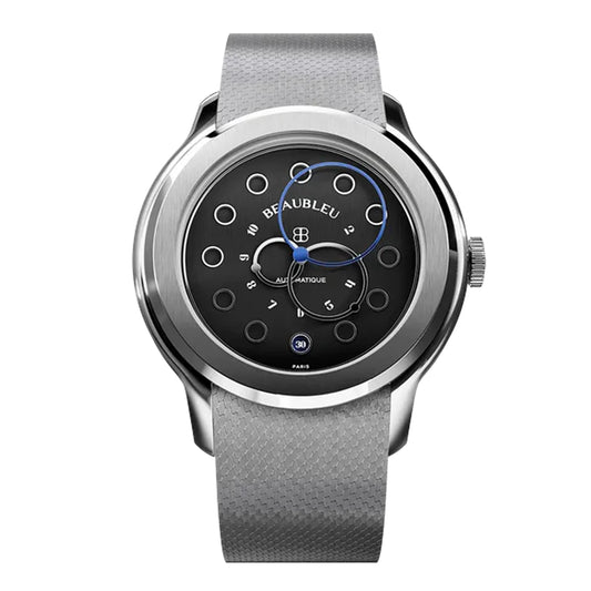 Montre Beaubleu Vitruve Date Noir Maille Milanaise