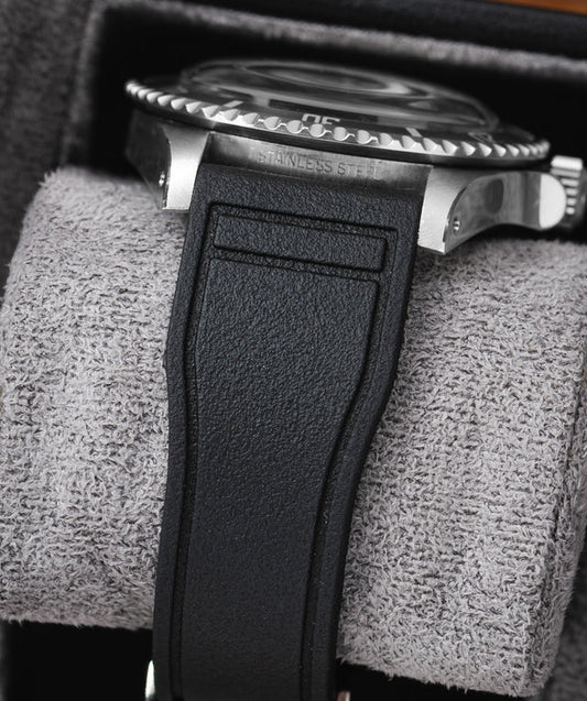 Bracelet Montre Delugs CTS Caoutchouc Pilote Noir