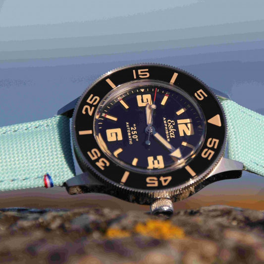 Bracelet Montre Avel & Men Toile Port Louis Bleu