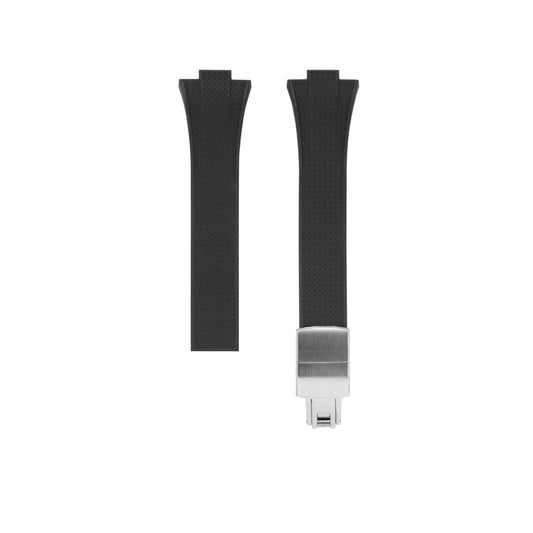 Bracelet Montre Delugs Caoutchouc CTS Noir pour Tissot PRX 40 mm