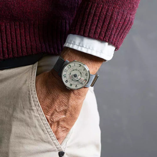 Montre Klokers KLOK 01 VERTE Ø44 Hypnagogic + bracelet offert nato gris et bleu