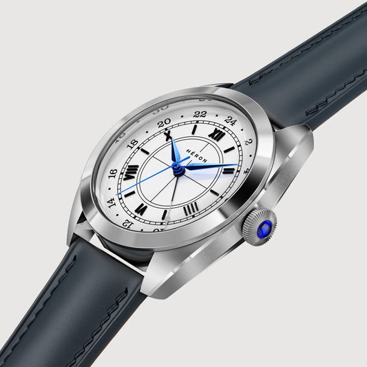 Montre Héron Mirabel GMT - Blanche 4002-A