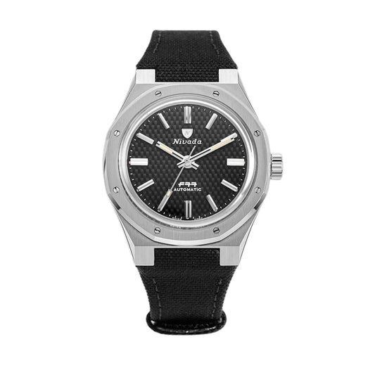 Montre Nivada Grenchen F77 Black No Date 68000A77