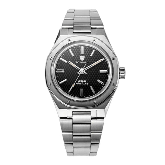 Montre Nivada Grenchen F77 Black No Date 68000A77