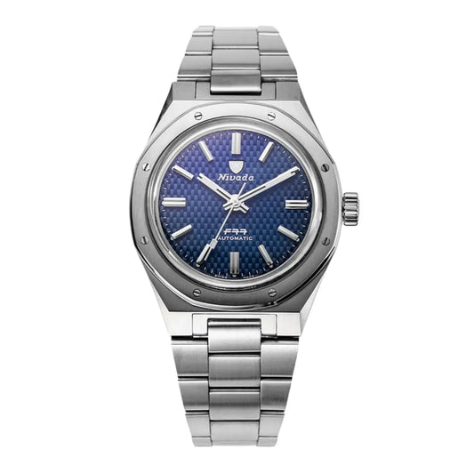 Montre Nivada Grenchen F77 Blue No Date 68001A77