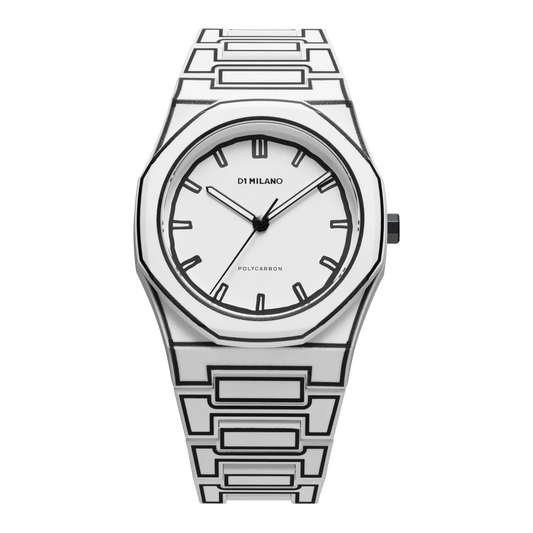 Montre D1 Milano White Sketch Polycarbon 40,5mm D1-PCBJ34