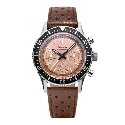 Montre Nivada Grenchen Chronoking Mecaquartz Salmon 87043