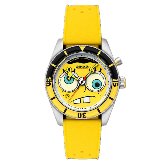 Montre Spinnaker x Bob L'Éponge Fleuss Chronographe Eyedial Eye Spy Yellow