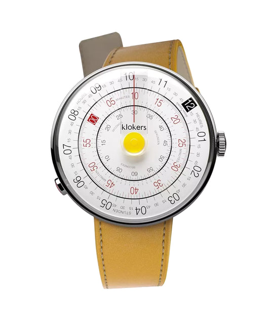 Montre Klokers KLOK 01 Ø44 Yellow Sun Heritage + bracelet offert nato noir