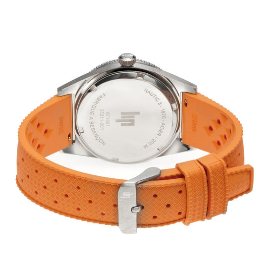 Cadran bleu et lunette de plongée de la LIP Nautic 3 Quartz 671861