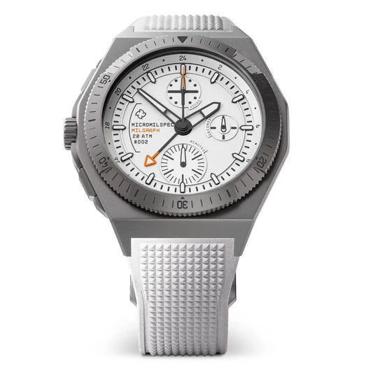 Montre Micromilspec Milgraph Full Spectrum White Dial Edition
