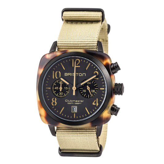 Montre Briston Clubmaster Classic Chrono Safari 14140.PBAM.TS.5.NK
