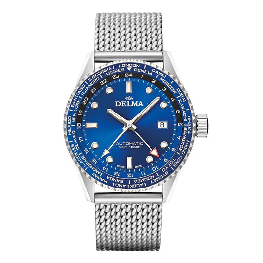 Montre Delma Cayman Worldtimer Automatic Blue 41801.710.6.041
