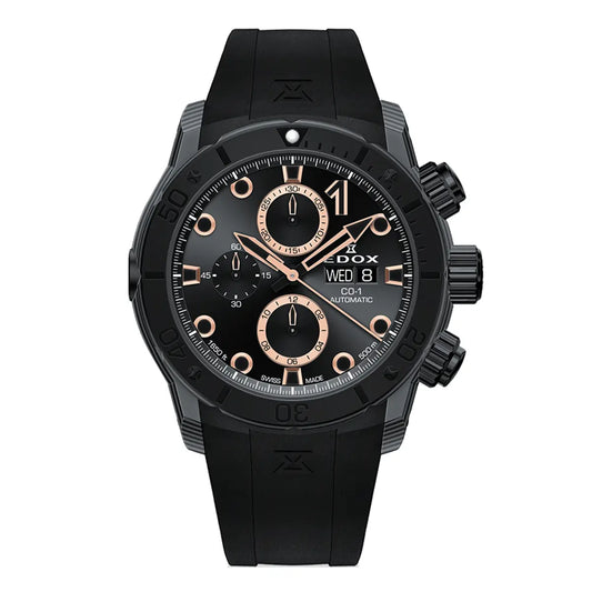 Montre Edox CO-1 Carbone Chronographe Automatique 01125-CCN-NR