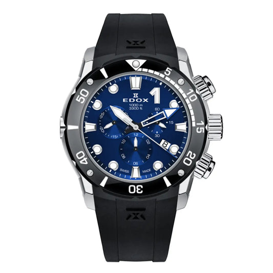 Montre Edox CO-1 Chronographe Quartz Bleue 10242-TIN-BUIN