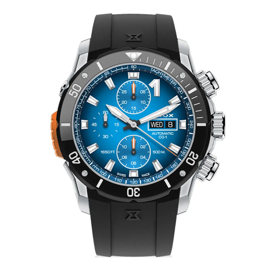 Montre Edox CO-1 Chronographe Automatique Bleue 01128-3NOCA-BUIDN