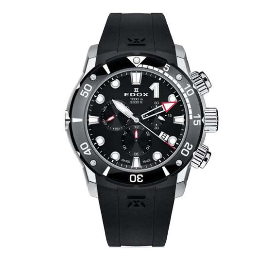 Montre Edox CO-1 Chronographe Quartz Noire 10242-TIN-NIN