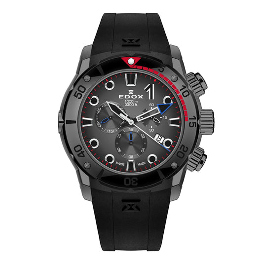 Montre Edox CO-1 Chronographe Quartz Noire 10242-TINGNR-GIDNR