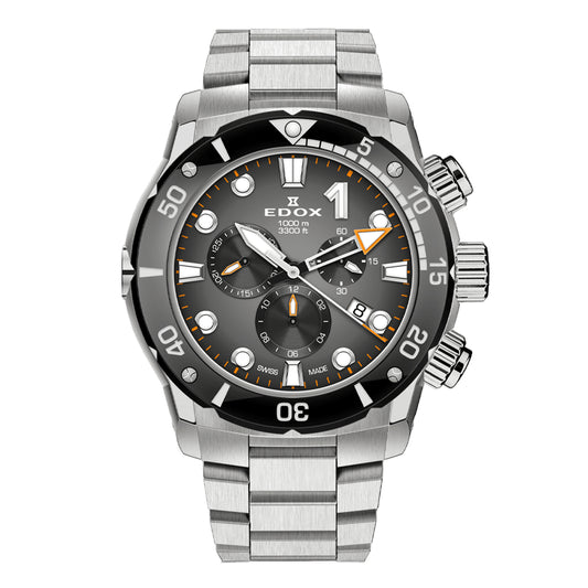 Montre Edox CO-1 Chronographe Quartz Noire 10242-TINM-GIDNO