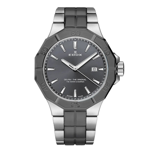 Montre Edox Delfin Original Grise 53021-3GM-GIN
