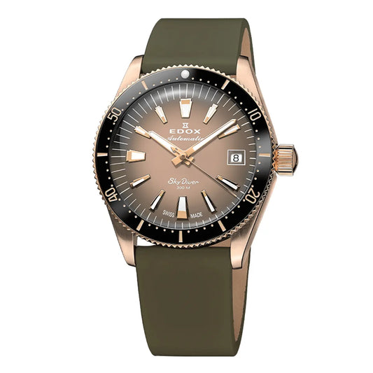 Montre Edox Skydiver 38mm Beige 80131-37RNC-VDBEI