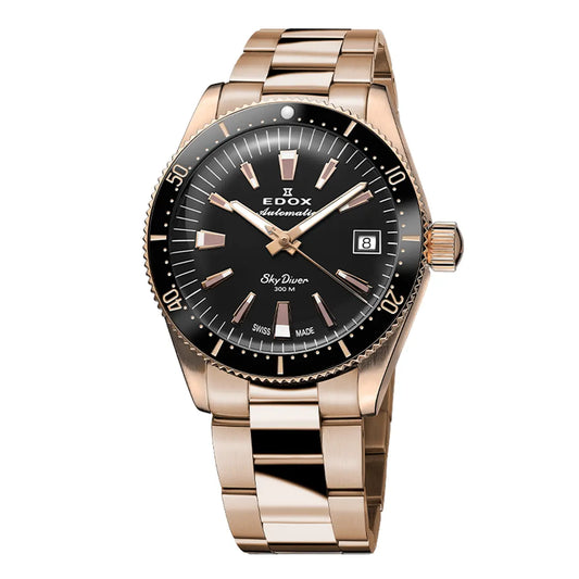 Montre Edox Skydiver 38mm Noire 80131-37RNM-NI