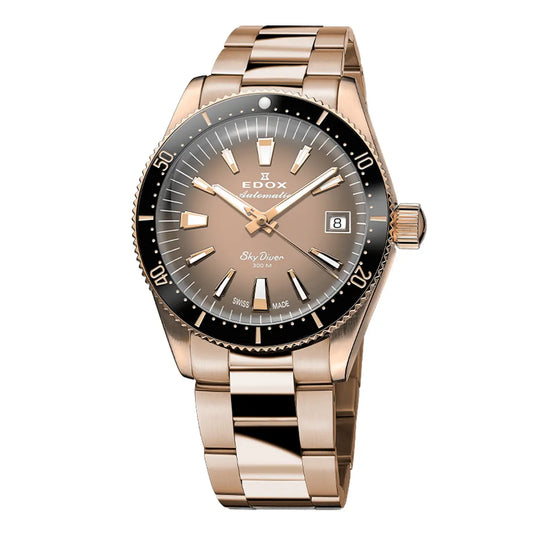 Montre Edox Skydiver 38mm Beige 80131-37RNM-VDBEI