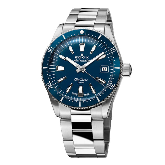 Montre Edox Skydiver 38mm Bleue 80131-3BUM-BUIN