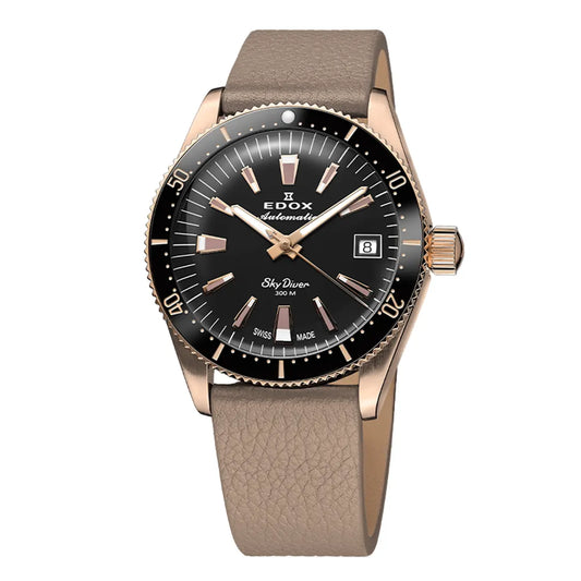 Montre Edox Skydiver 38mm Noire 80131-37RNC-NI