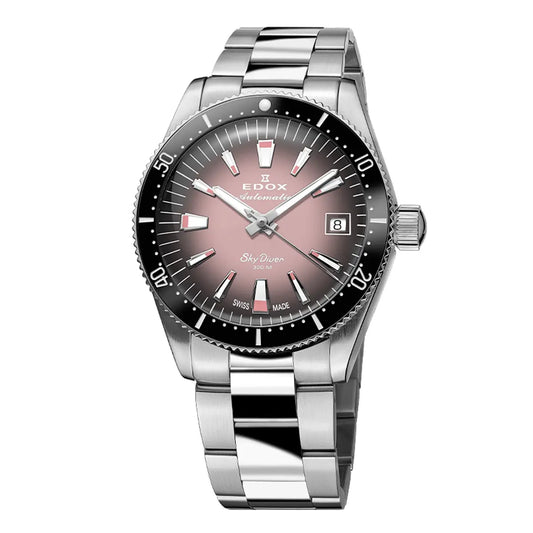 Montre Edox Skydiver 38mm Rose 80131-3NM-NDRO