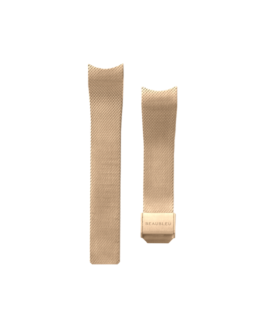 Bracelet semi-intégré Beaubleu BB-STRAP-RG - ACIER TRESSÉ OR ROSE