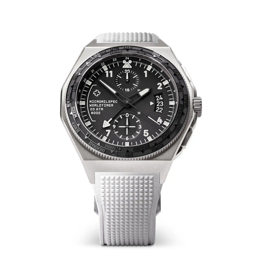 Montre Micromilspec WorldTimer Pilot Black Dial