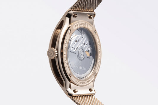 Bracelet semi-intégré Beaubleu BB-STRAP-RG - ACIER TRESSÉ OR ROSE