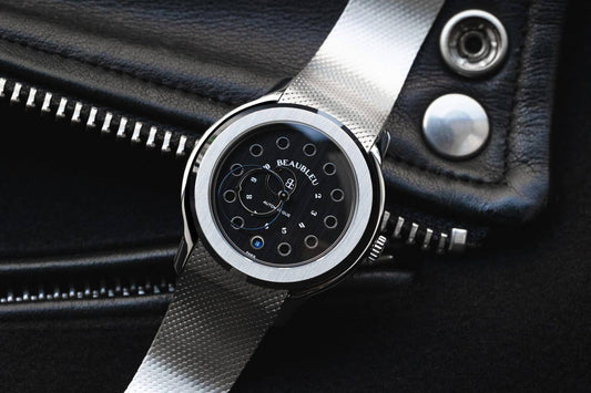 Montre Beaubleu Vitruve Date Noir Maille Milanaise image2