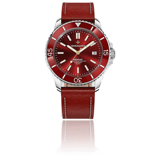 Montre Venezianico Nereide 42 3321503 Cuir rouge image1