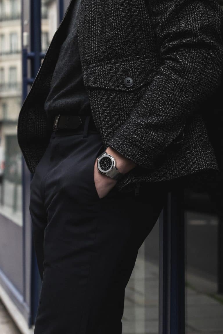 Montre Beaubleu Vitruve Date Noir Maille Milanaise image5