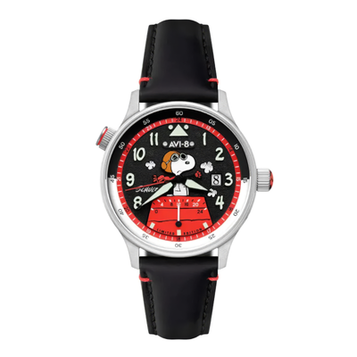 Image de Montre AVI-8 Hawker Hurricane McKellar Dual Time Peanuts Snoopy Flying Ace AV-4151-01
