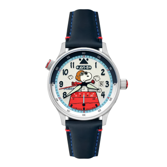 Montre AVI-8 Hawker Hurricane McKellar Dual Time Peanuts Snoopy Flying Ace AV-4151-02