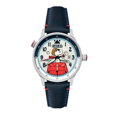 Image de Montre AVI-8 Hawker Hurricane McKellar Dual Time Peanuts Snoopy Flying Ace AV-4151-02