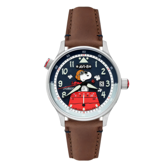 Montre AVI-8 Hawker Hurricane McKellar Dual Time Peanuts Snoopy Flying Ace AV-4151-04