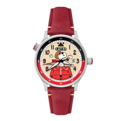 Image de Montre AVI-8 Hawker Hurricane McKellar Dual Time Peanuts Snoopy Flying Ace AV-4151-03