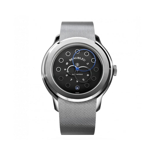 Montre Beaubleu Vitruve Date Noir Maille Milanaise