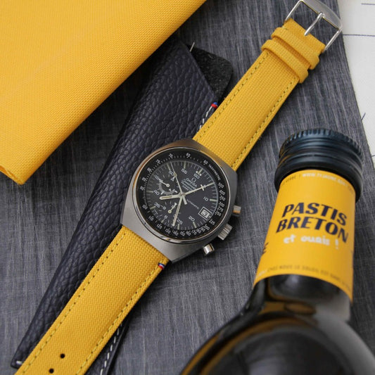 Bracelet Montre Avel & Men Toile Port Louis Jaune