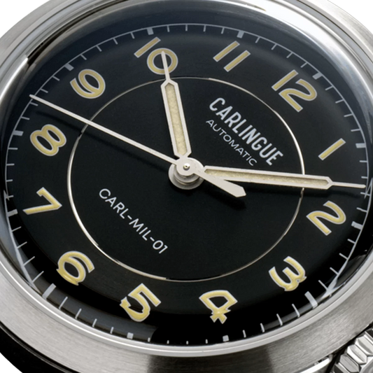Montre CARLINGUE Military 01 Noir CT-003-B