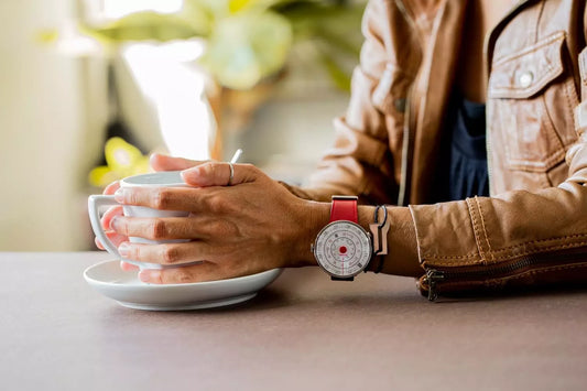 Montre Klokers Klok 01-D3 Red Ø44 Heritage + Bracelet Nato Gris Bleu Offert