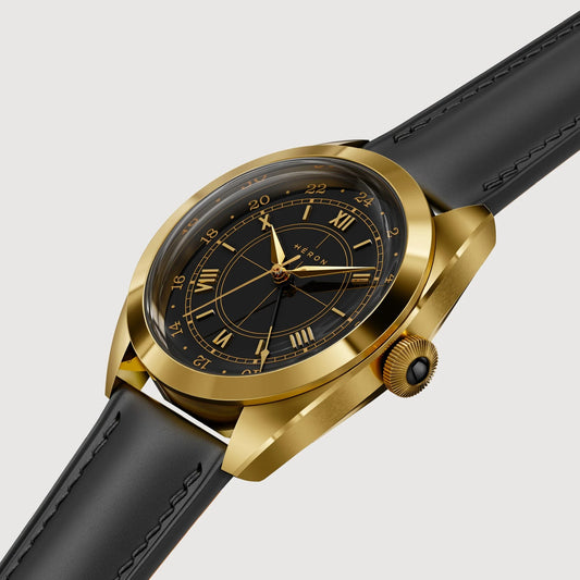 Montre Héron Mirabel GMT - Noir 4001-A