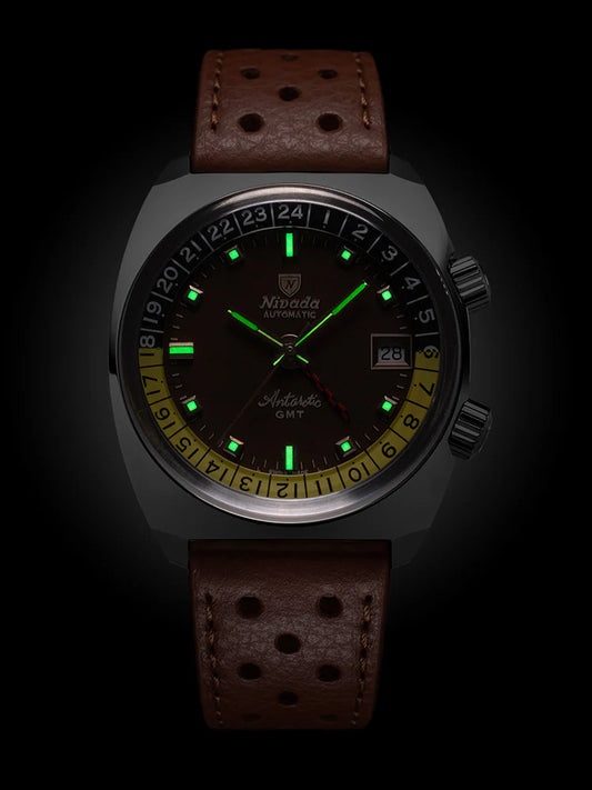 Montre Nivada Grenchen Antarctic GMT Black 32043A