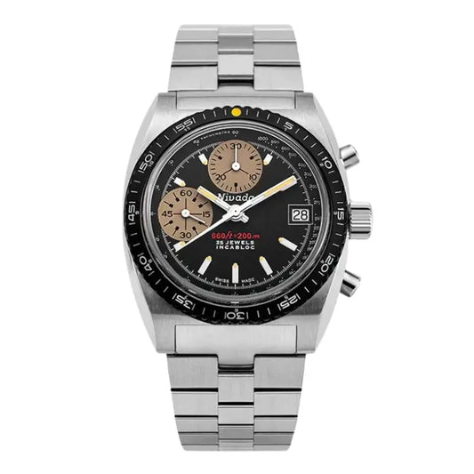 Montre Nivada Grenchen Chronosport Index Jaune 77001A