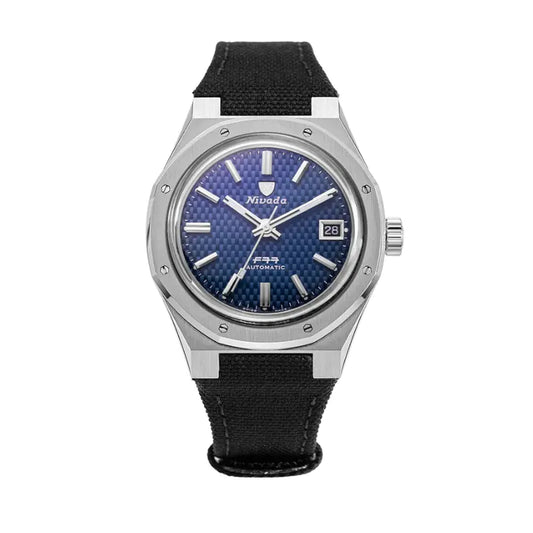 Montre Nivada Grenchen F77 Blue With Date 69001A77