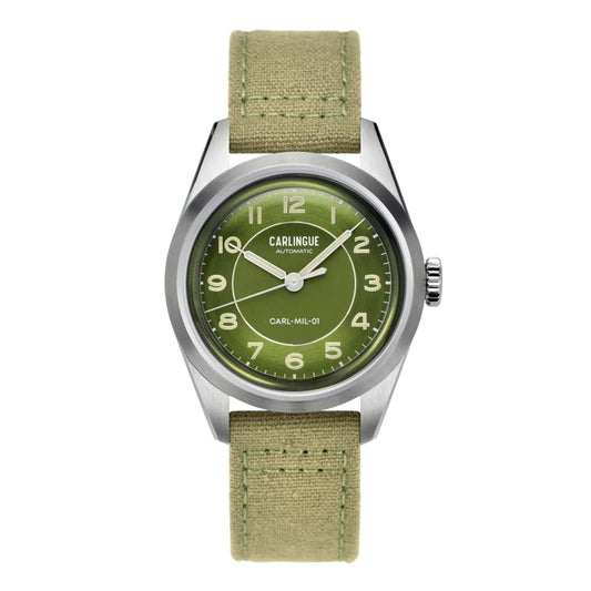 Montre CARLINGUE Military 01 - Vert & Vert Kaki CT-003-D